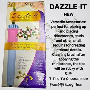 🤗Dazzle-It Rhinestone Applicator/NEW/. 7 Tips To Choose From.